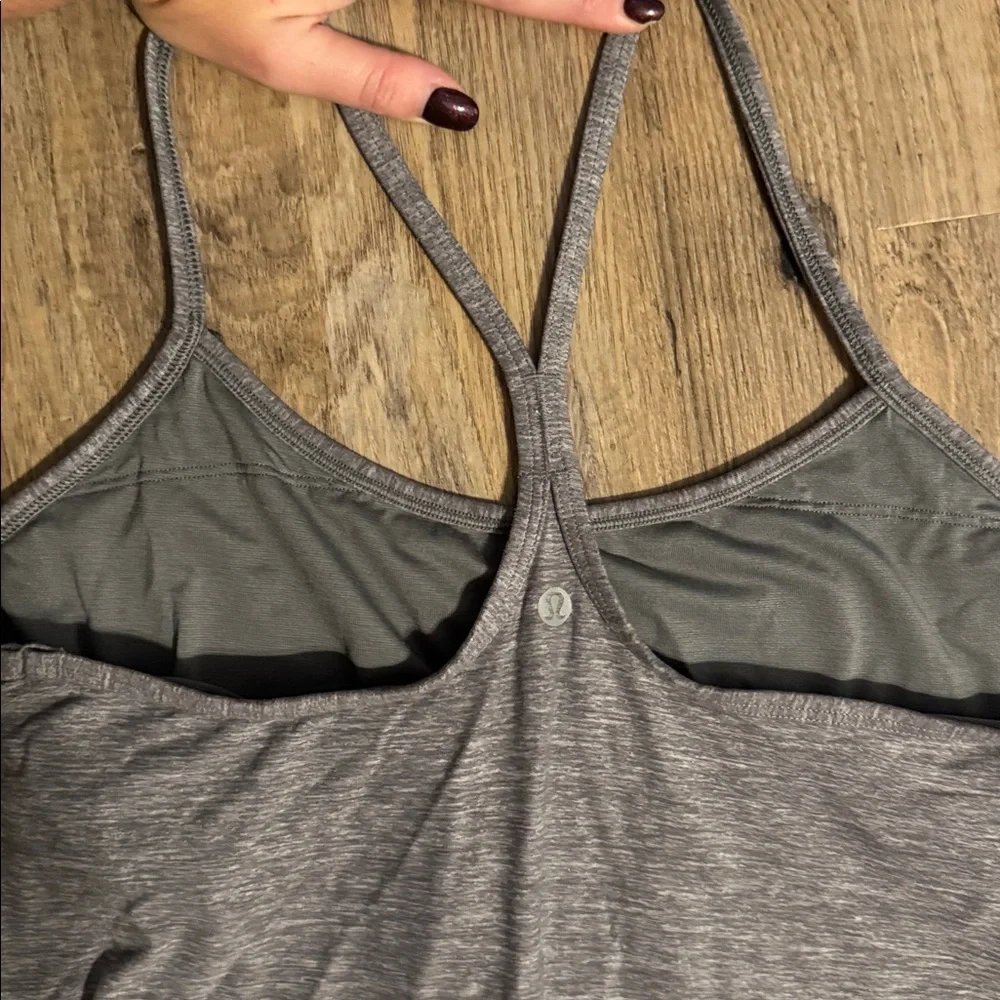 Lululemon athletica Power Y Tank Top Gray Size 12 Woman Racerback - Picture 3 of 3